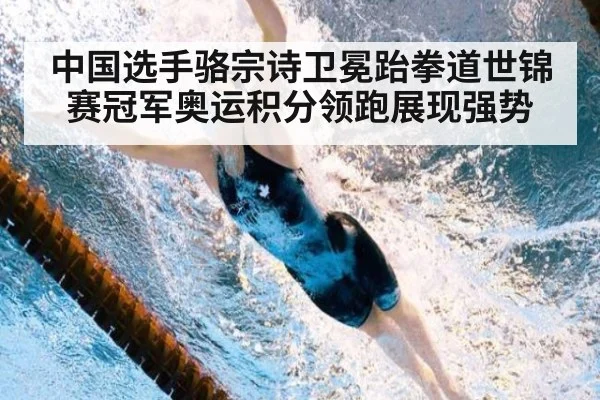 中国选手骆宗诗卫冕跆拳道世锦赛冠军奥运积分领跑展现强势